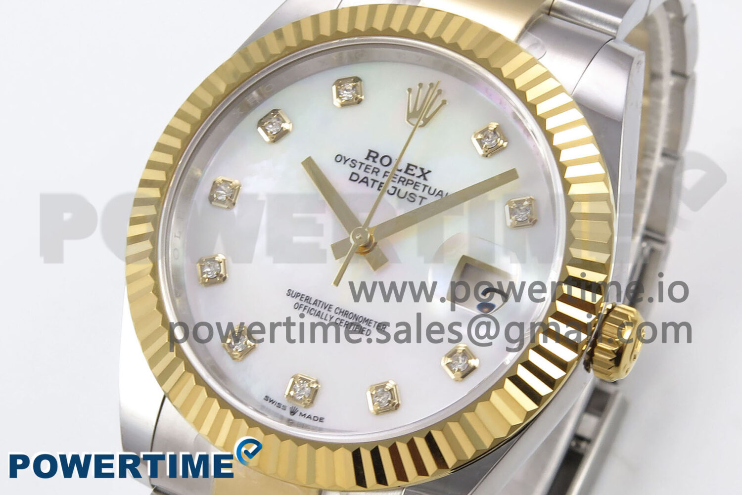 DateJust 41 126333 EWEF 1:1 Best Edition White MOP Dial on SS/YG Oyster Bracelet A3235 - Image 3