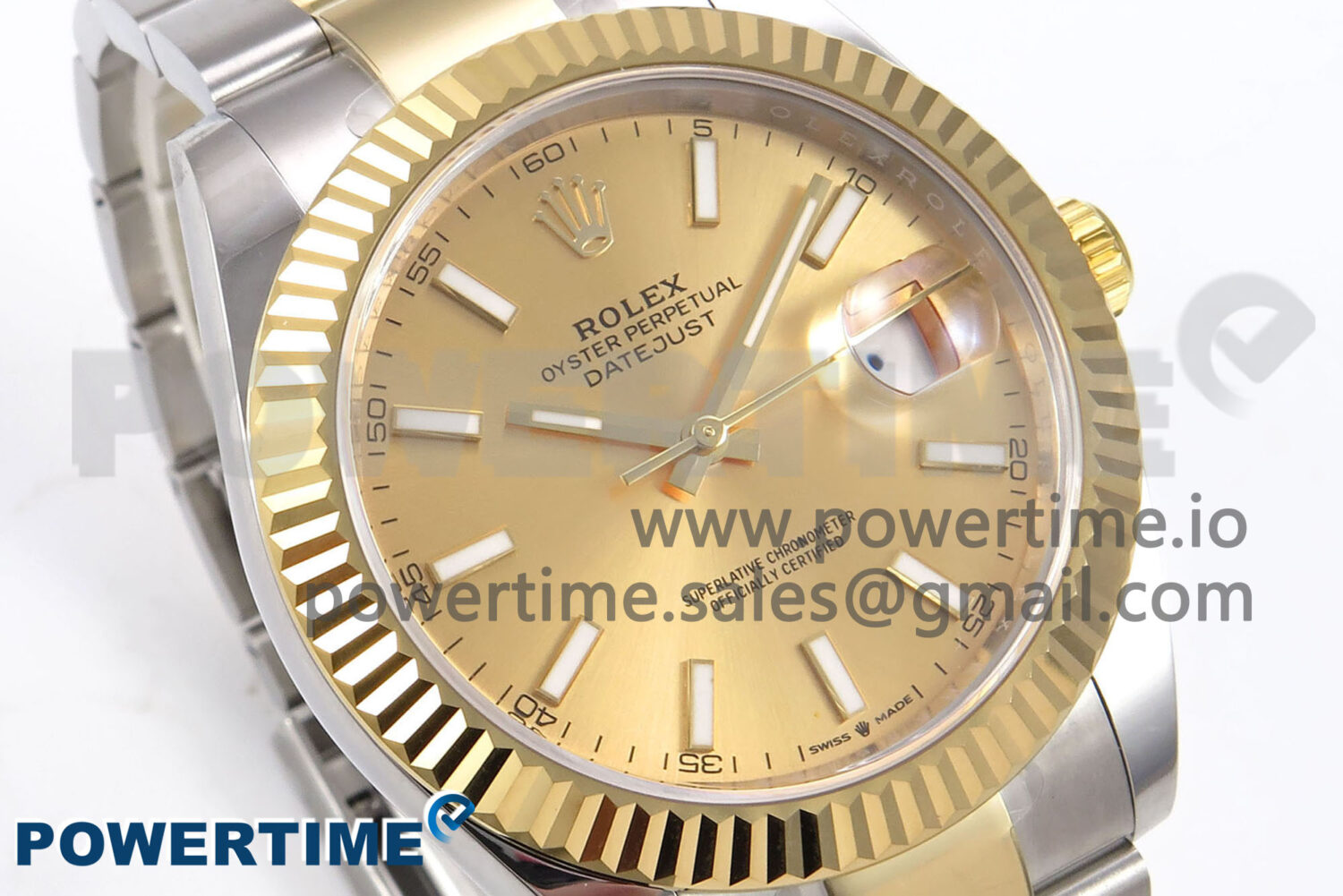 DateJust 41 126333 EWEF 1:1 Best Edition YG Stick Dial on SS/YG Oyster Bracelet A3235 - Image 2