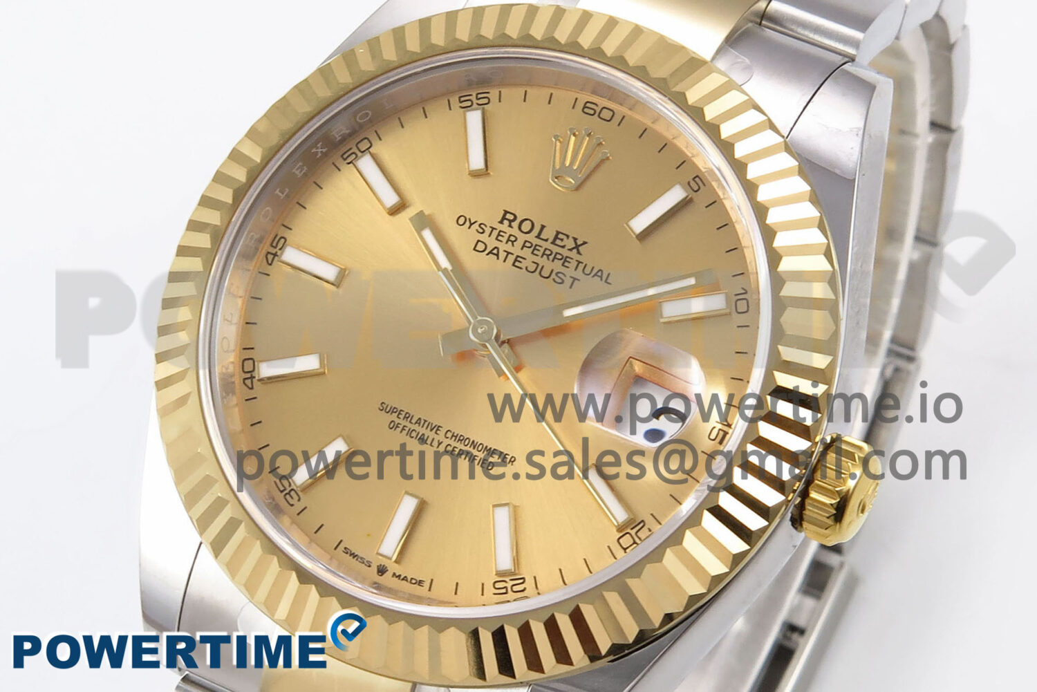 DateJust 41 126333 EWEF 1:1 Best Edition YG Stick Dial on SS/YG Oyster Bracelet A3235 - Image 3