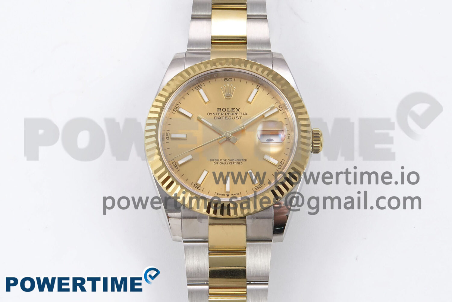 DateJust 41 126333 EWEF 1:1 Best Edition YG Stick Dial on SS/YG Oyster Bracelet A3235 - Image 1
