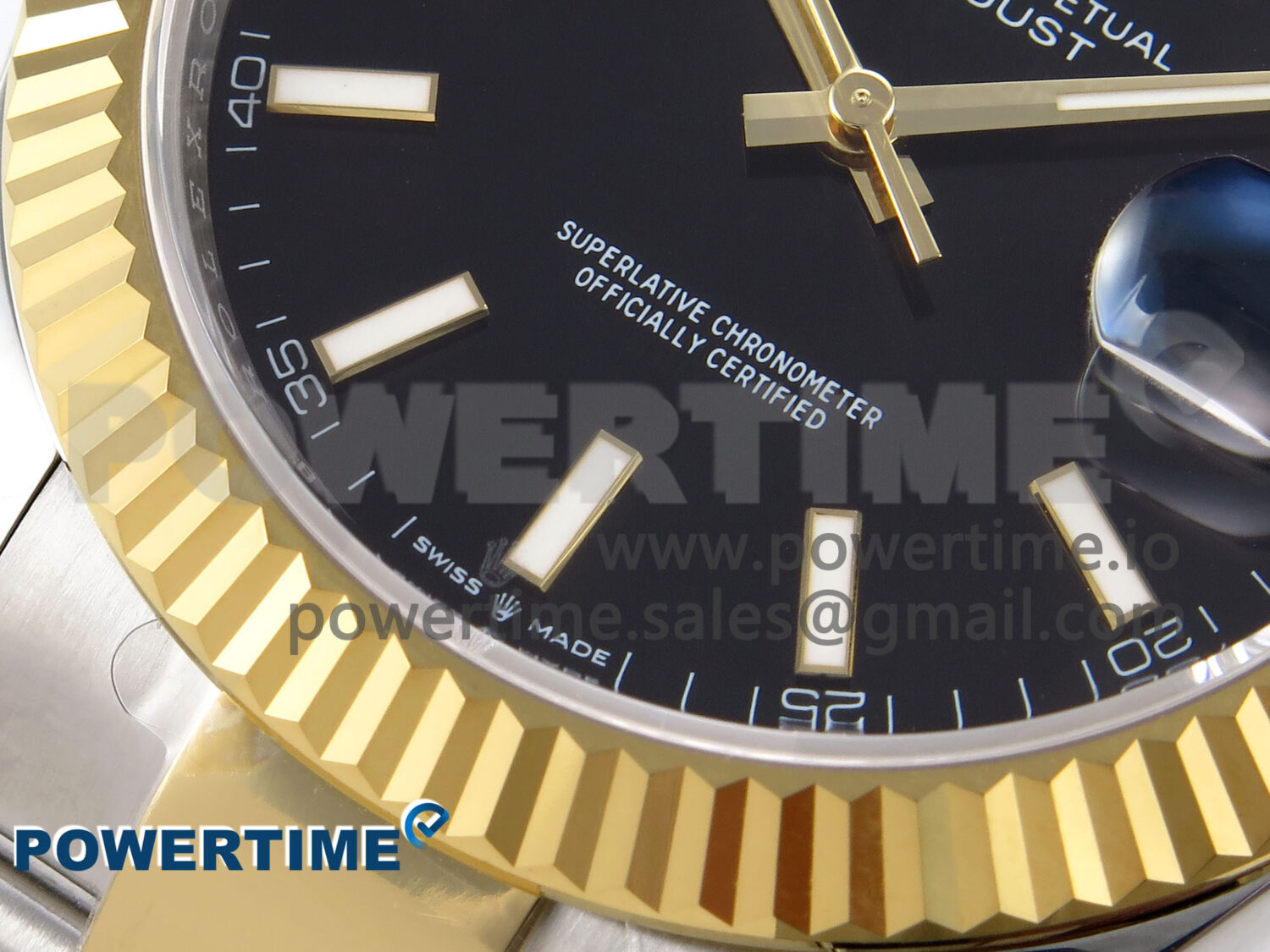 DateJust 41 126333 EWEF 1:1 Best Edition Black Stick Dial on SS/YG Oyster Bracelet A3235 - Image 5