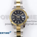 DateJust 41 126333 EWEF 1:1 Best Edition Black Stick Dial on SS/YG Oyster Bracelet A3235