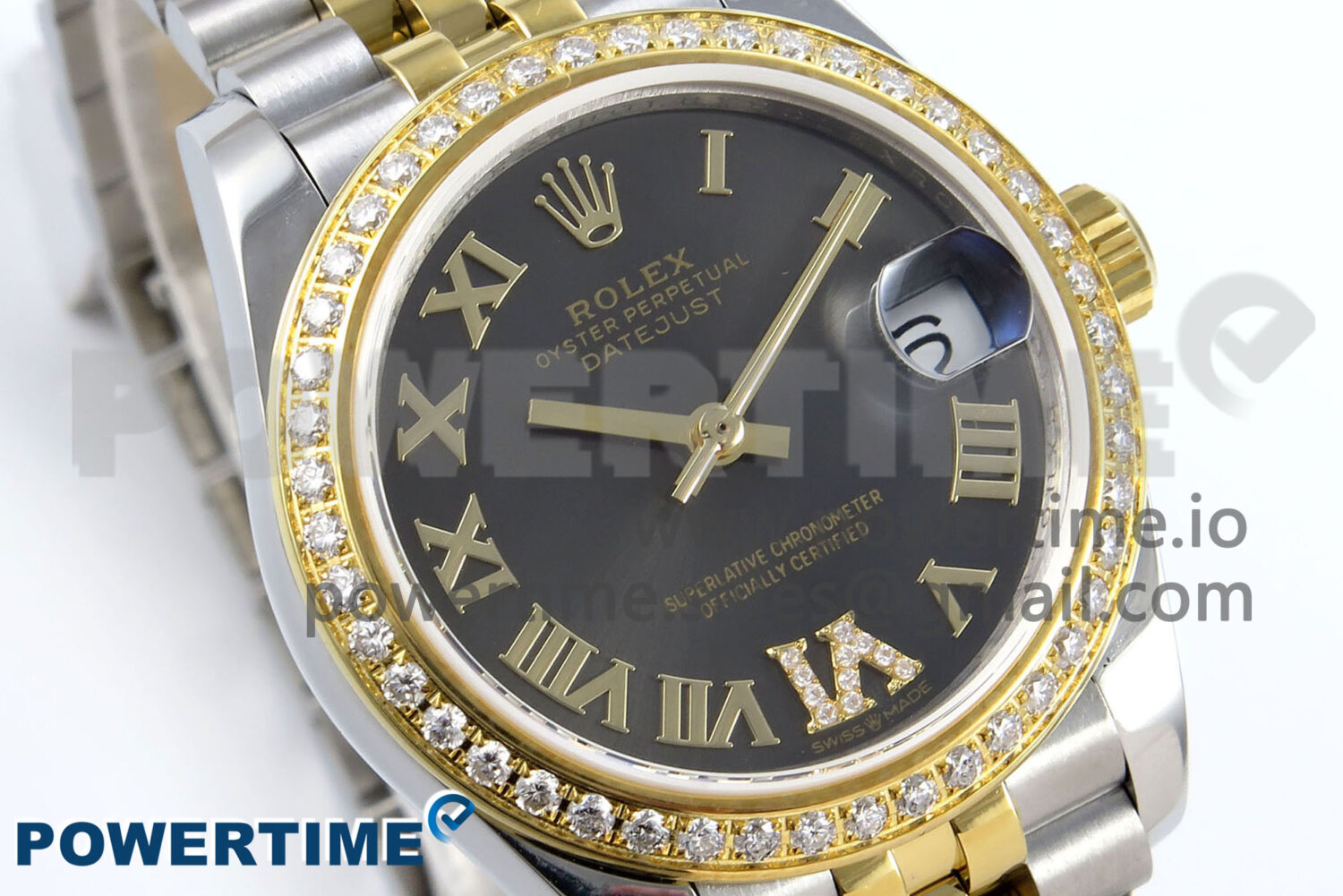 DateJust 31 278383RBR ARF 1:1 Best Edition 904L Steel Gray Roman Diamonds Dial on SS/YG Jubilee Bracelet HZ2236 - Image 2