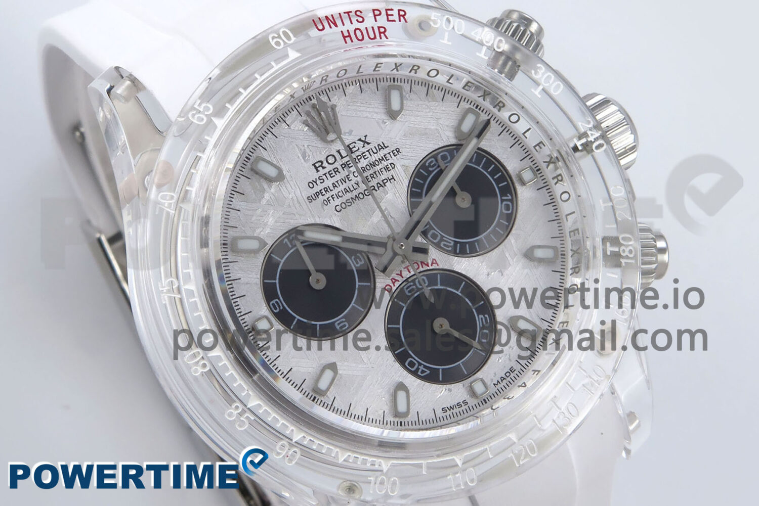 Daytona AET Remould N6F 1:1 Best Edition Meteorite Dial on White Rubber Strap SA4130 - Image 2