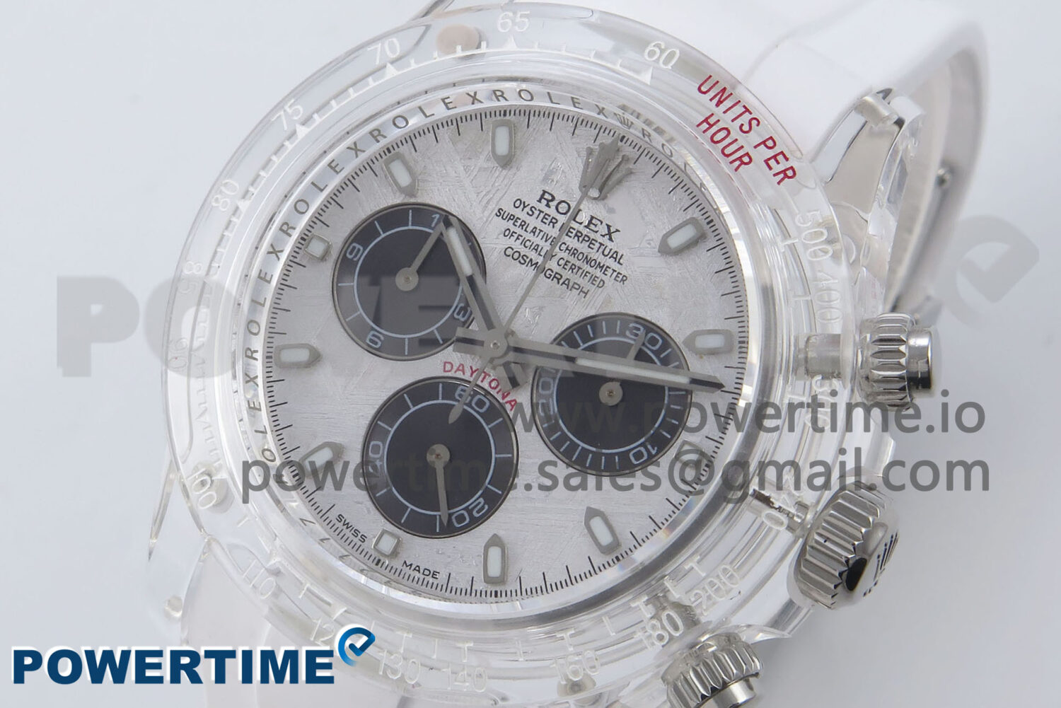 Daytona AET Remould N6F 1:1 Best Edition Meteorite Dial on White Rubber Strap SA4130 - Image 3
