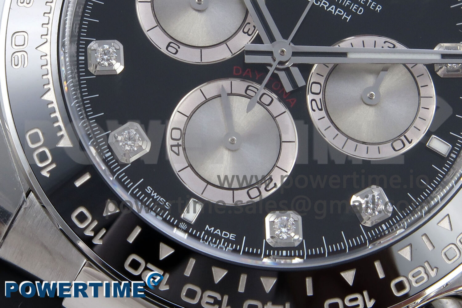Daytona 126519LN SS Clean 1:1 Best Edition Black Diamonds Dial on Oysterflex Rubber Strap SH4131 - Image 5