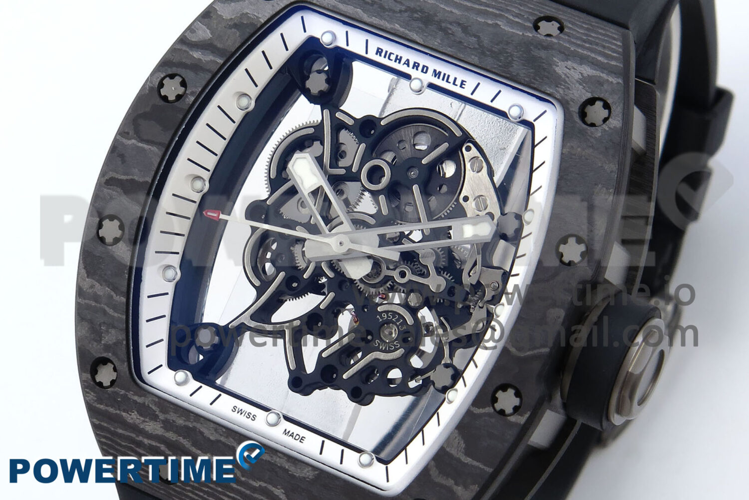 RM055 NTPT APSF 1:1 Best Edition White Bezel Black Crown on Rubber Strap RMUL2 Super Clone - Image 3
