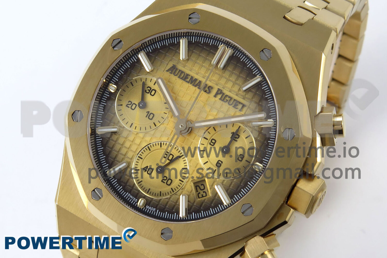 Royal Oak Chrono 26240BA YG BF Best Edition YG Dial on YG Bracelet A7750 - Image 3