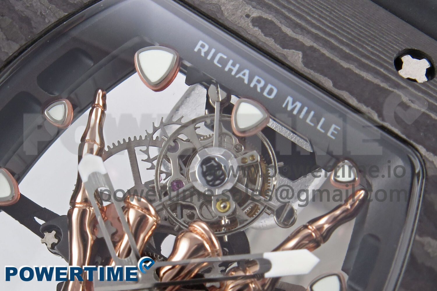 RM066 Real Forge Carbon/RG YSF 1:1 Best Edition Skeleton Dial on Black Rubber Strap Asian Tourbillon - Image 4