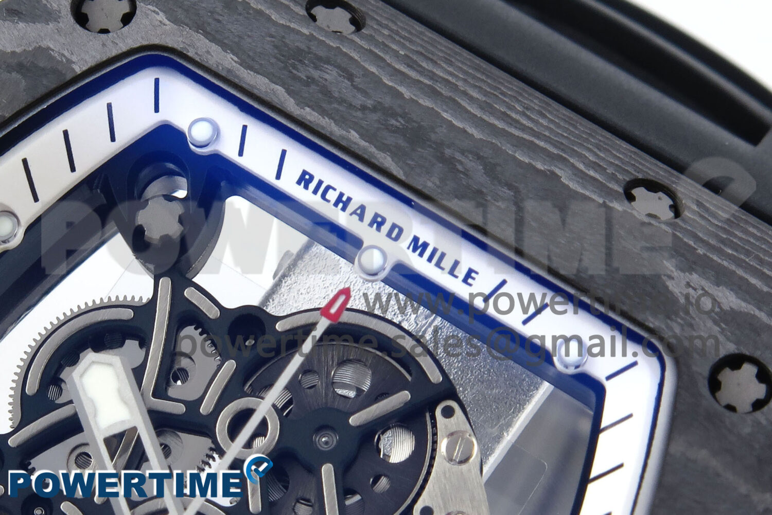 RM055 NTPT APSF 1:1 Best Edition White Bezel Black Crown on Rubber Strap RMUL2 Super Clone - Image 4