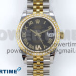 DateJust 31 278383RBR ARF 1:1 Best Edition 904L Steel Gray Roman Diamonds Dial on SS/YG Jubilee Bracelet HZ2236