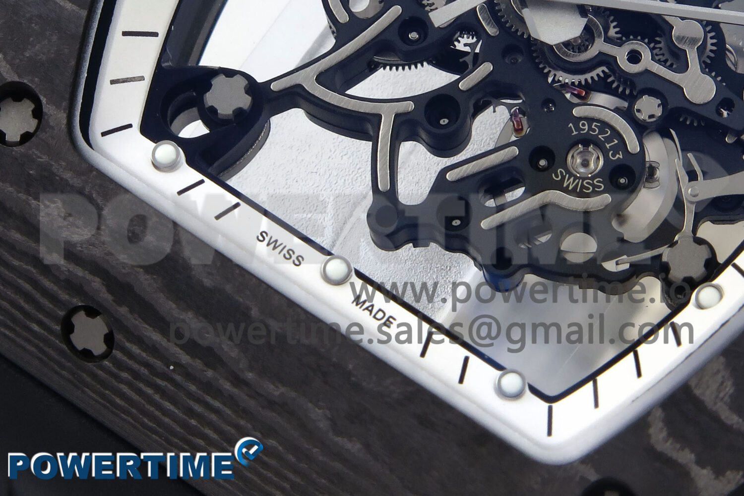 RM055 NTPT APSF 1:1 Best Edition White Bezel Black Crown on Rubber Strap RMUL2 Super Clone - Image 5