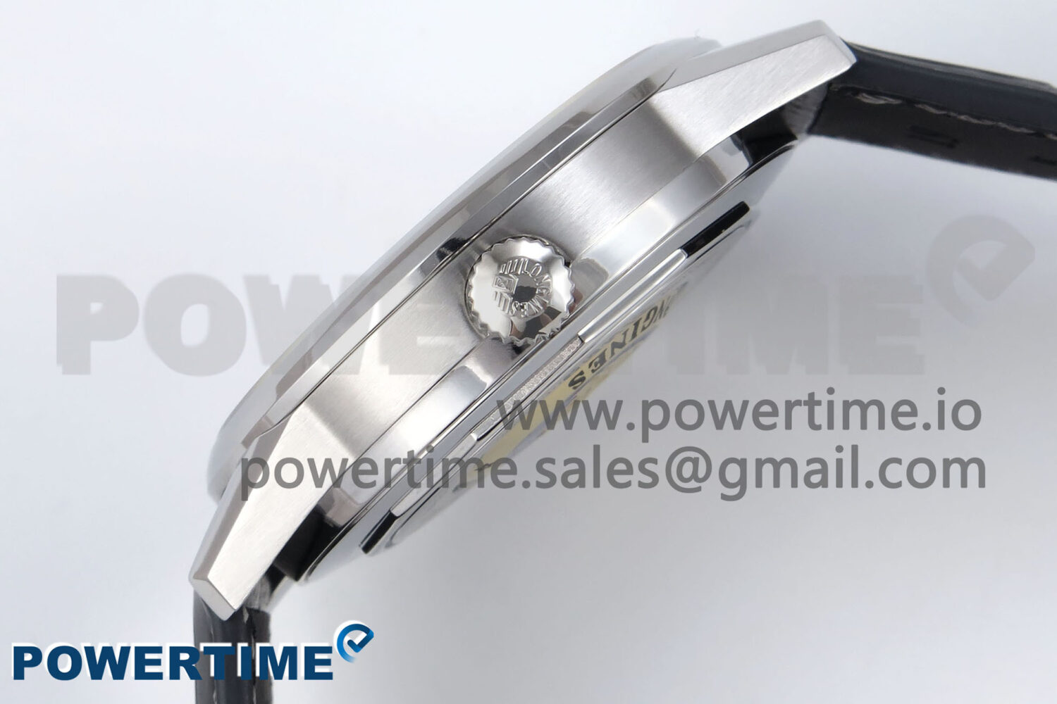 Flagship Heritage Moonphase SS APSF 1:1 Best Edition Silver/SS Dial on Black Leather Strap A2892 - Image 7