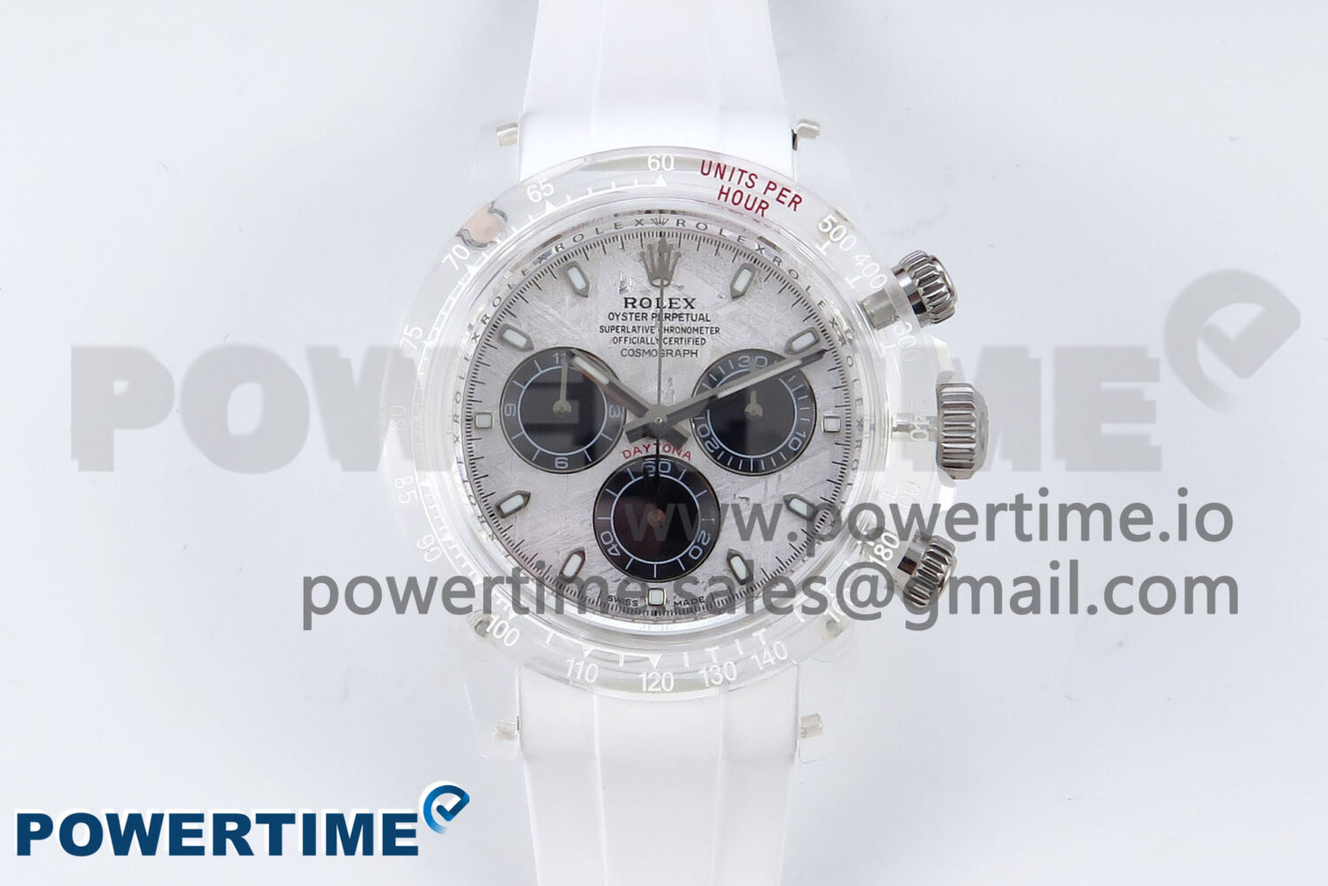 Daytona AET Remould N6F 1:1 Best Edition Meteorite Dial on White Rubber Strap SA4130 - Image 1