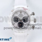 Daytona AET Remould N6F 1:1 Best Edition Meteorite Dial on White Rubber Strap SA4130
