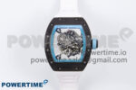 RM055 NTPT YSF 1:1 Best Edition Blue Bezel Blue Crown on White Rubber Strap RMUL2 Super Clone