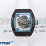 RM055 NTPT YSF 1:1 Best Edition Blue Bezel Blue Crown on White Rubber Strap RMUL2 Super Clone