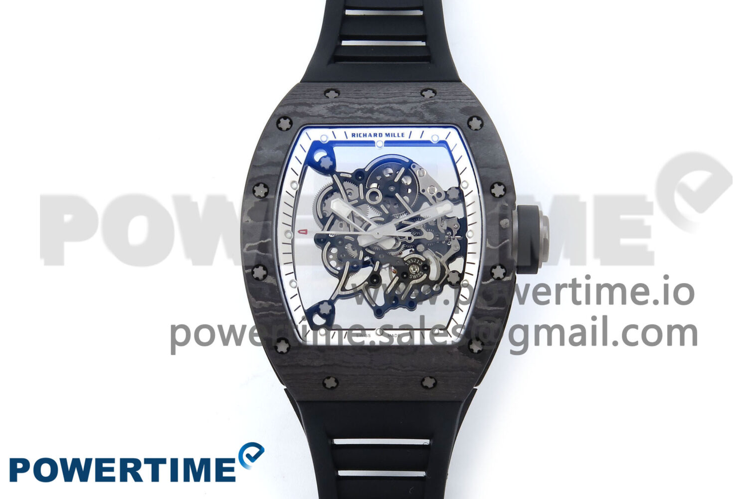 RM055 NTPT APSF 1:1 Best Edition White Bezel Black Crown on Rubber Strap RMUL2 Super Clone - Image 1