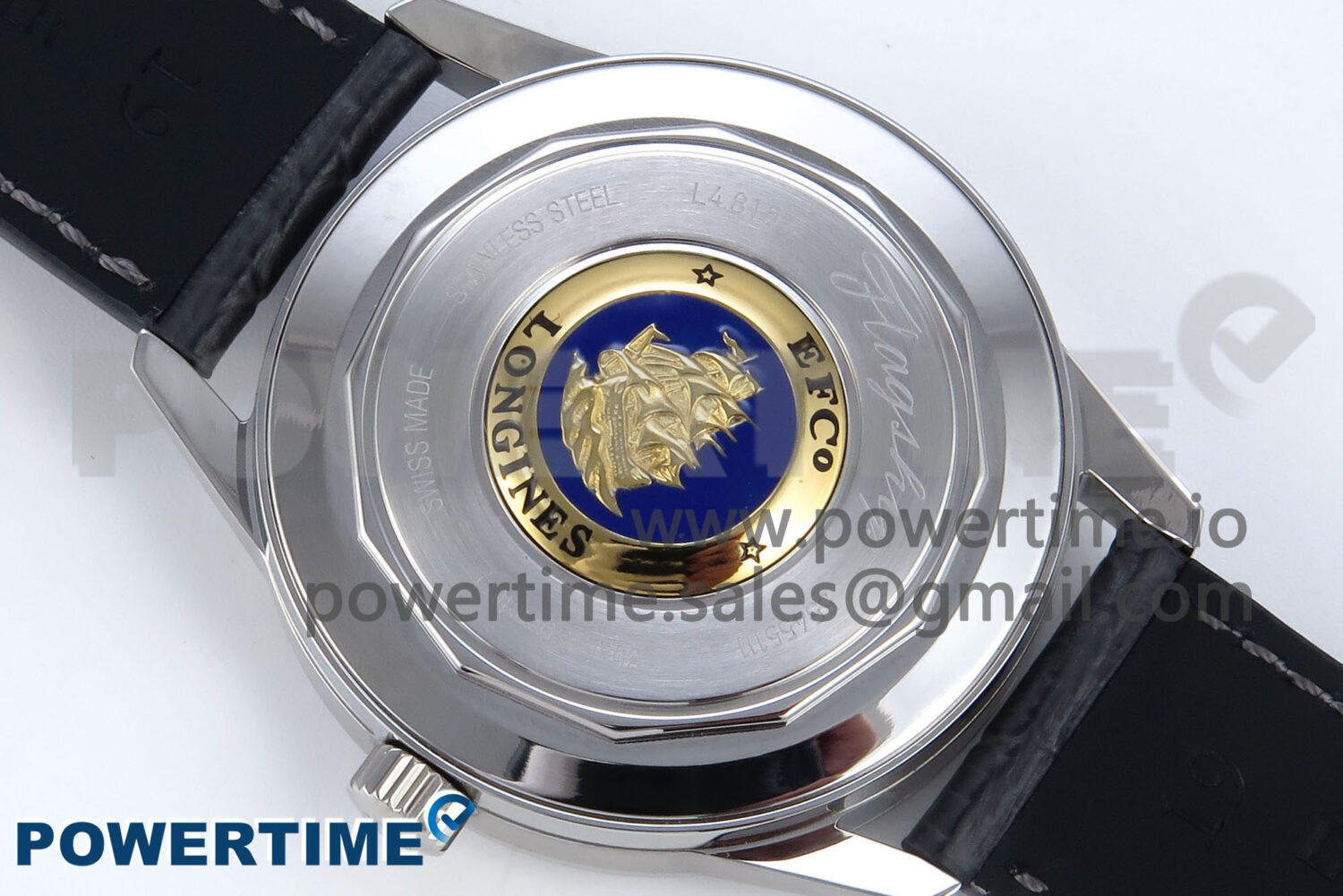 Flagship Heritage Moonphase SS APSF 1:1 Best Edition Silver/SS Dial on Black Leather Strap A2892 - Image 10