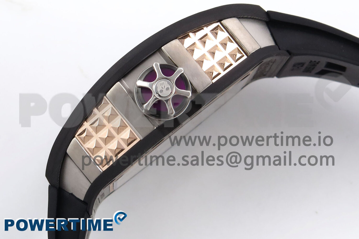 RM066 Real Forge Carbon/RG YSF 1:1 Best Edition Skeleton Dial on Black Rubber Strap Asian Tourbillon - Image 6
