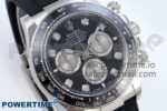 Daytona 126519LN SS Clean 1:1 Best Edition Black Diamonds Dial on Oysterflex Rubber Strap SH4131 - Image 2