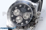 Daytona 126519LN SS Clean 1:1 Best Edition Black Diamonds Dial on Oysterflex Rubber Strap SH4131 - Image 3