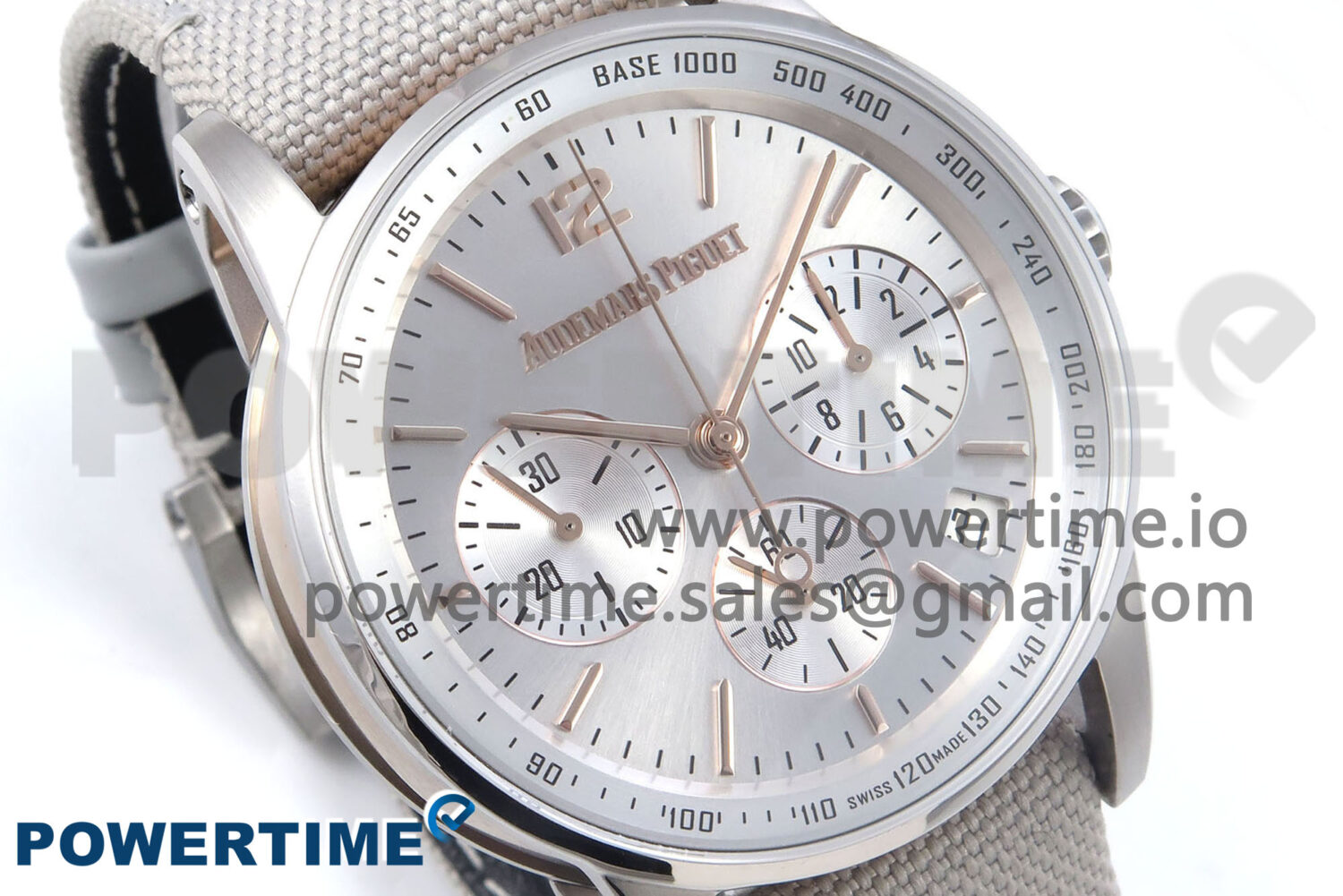 Code 11.59 Chrono 26393 SS APPF Best Edition Silver Dial on White Nylon Strap A4401 - Image 2