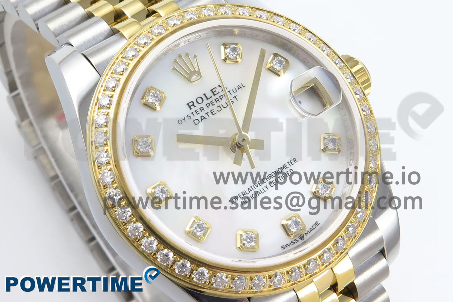 DateJust 31 278383RBR ARF 1:1 Best Edition 904L Steel White MOP Diamonds Dial on SS/YG Jubilee Bracelet HZ2236 - Image 2