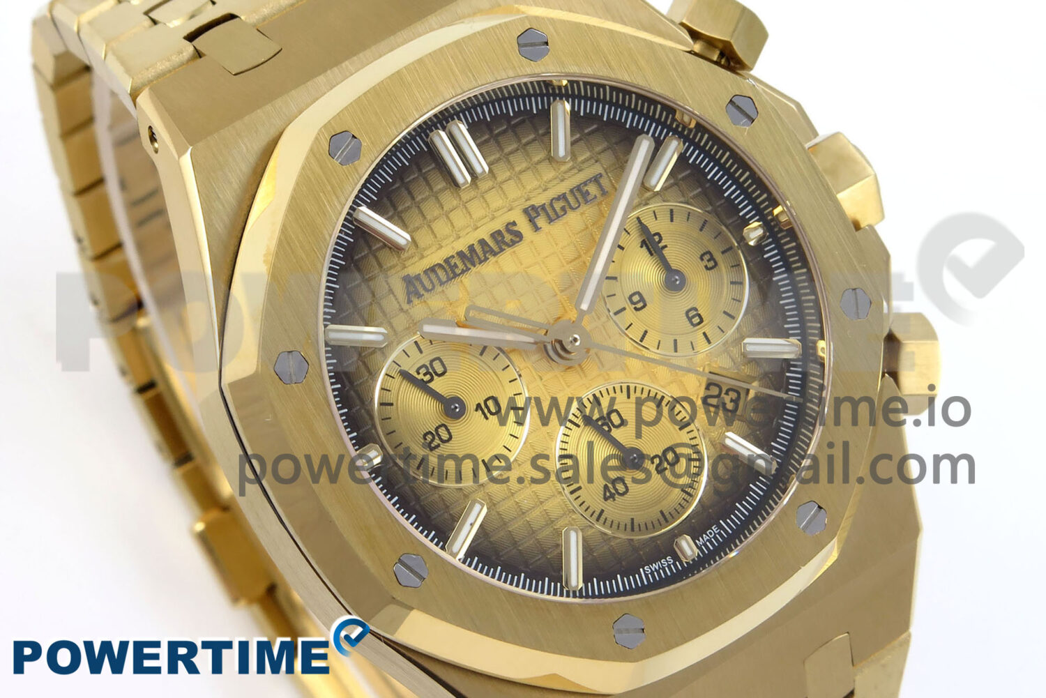 Royal Oak Chrono 26240BA YG BF Best Edition YG Dial on YG Bracelet A7750 - Image 2