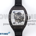 RM055 NTPT YSF 1:1 Best Edition White Bezel White Crown on Black Rubber Strap RMUL2 Super Clone