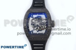 RM055 NTPT APSF 1:1 Best Edition Black Bezel Black Crown on Rubber Strap RMUL2 Super Clone