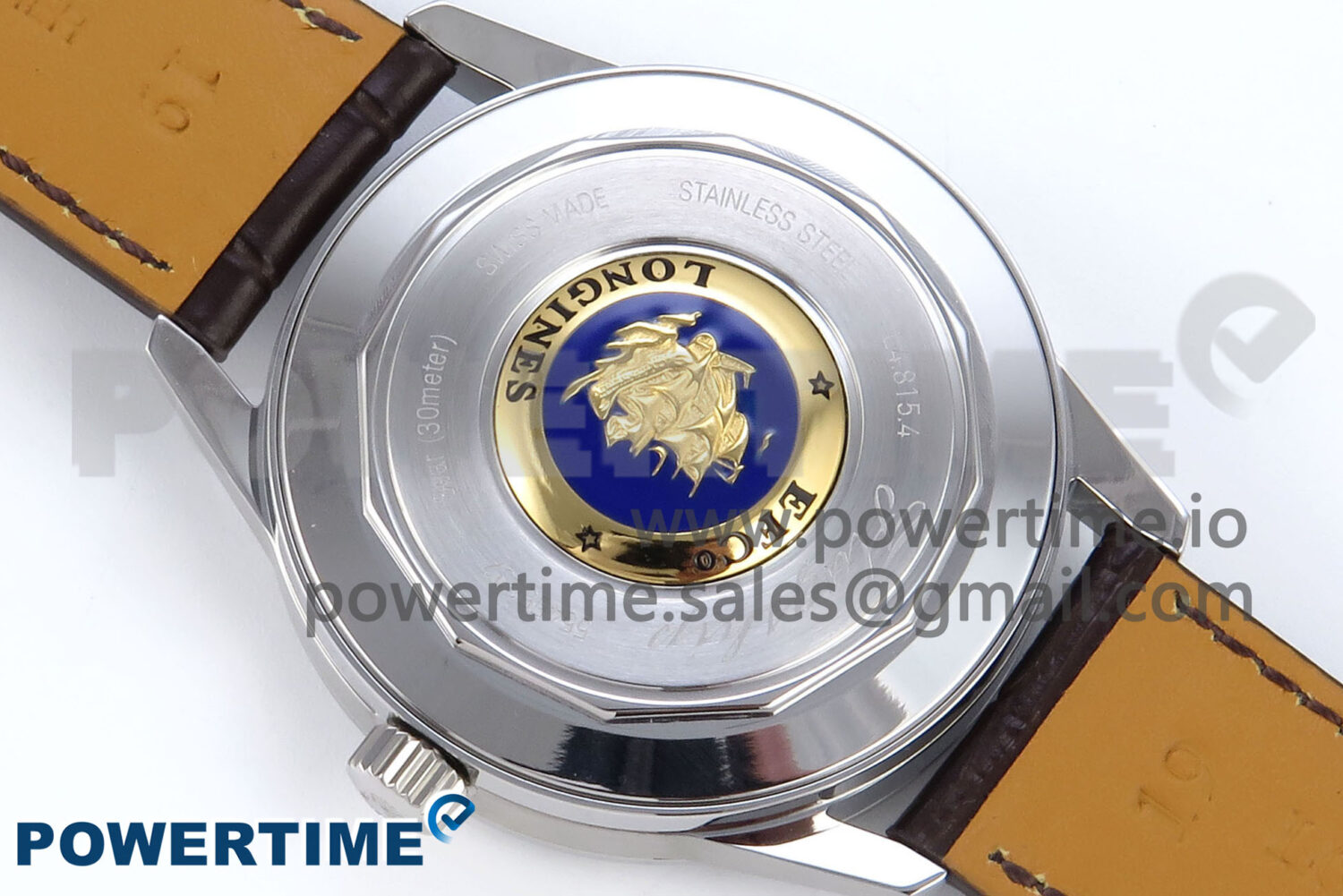 Flagship Heritage Moonphase SS APSF 1:1 Best Edition Silver/YG Dial on Brown Leather Strap A2892 - Image 10