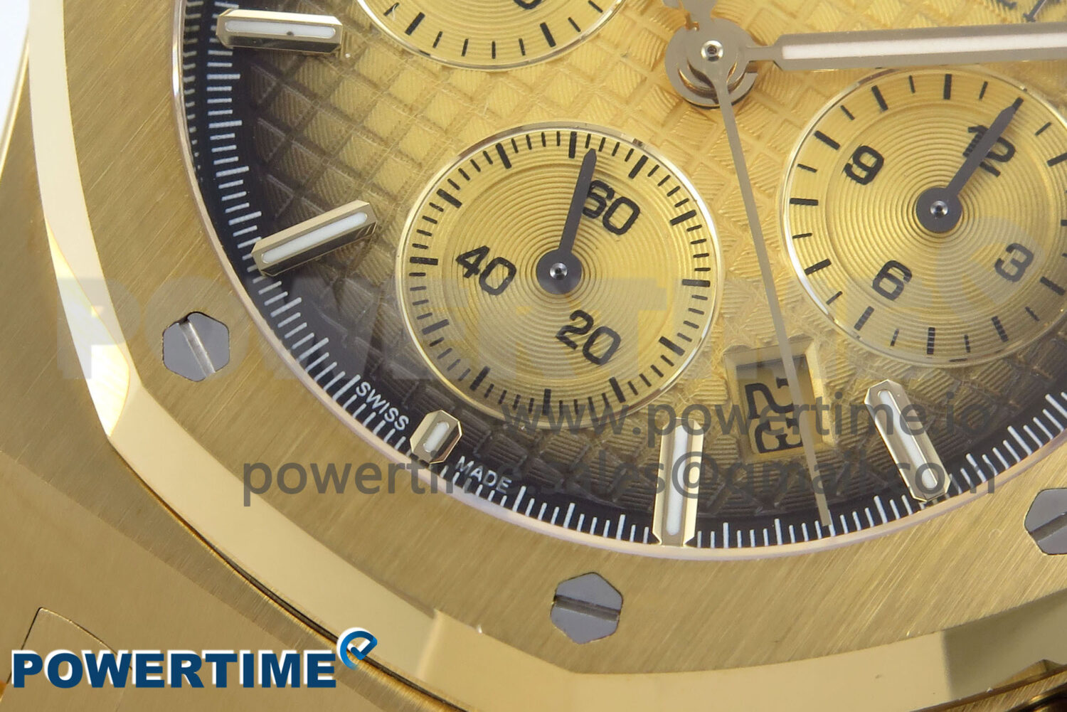 Royal Oak Chrono 26240BA YG BF Best Edition YG Dial on YG Bracelet A7750 - Image 5