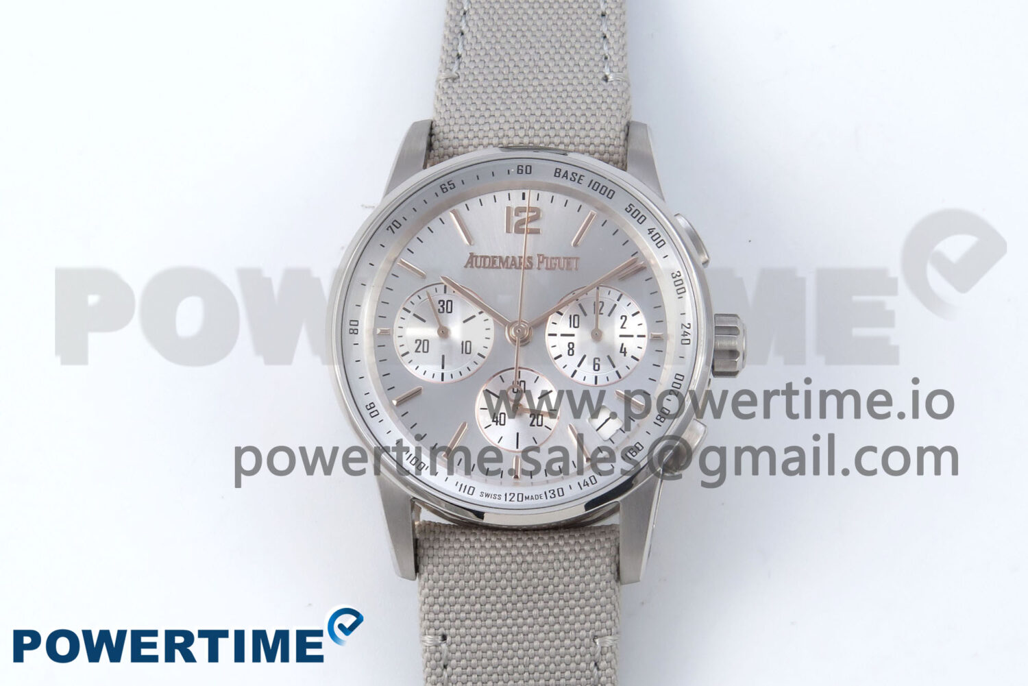 Code 11.59 Chrono 26393 SS APPF Best Edition Silver Dial on White Nylon Strap A4401 - Image 1
