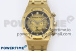 Royal Oak Chrono 26240BA YG BF Best Edition YG Dial on YG Bracelet A7750