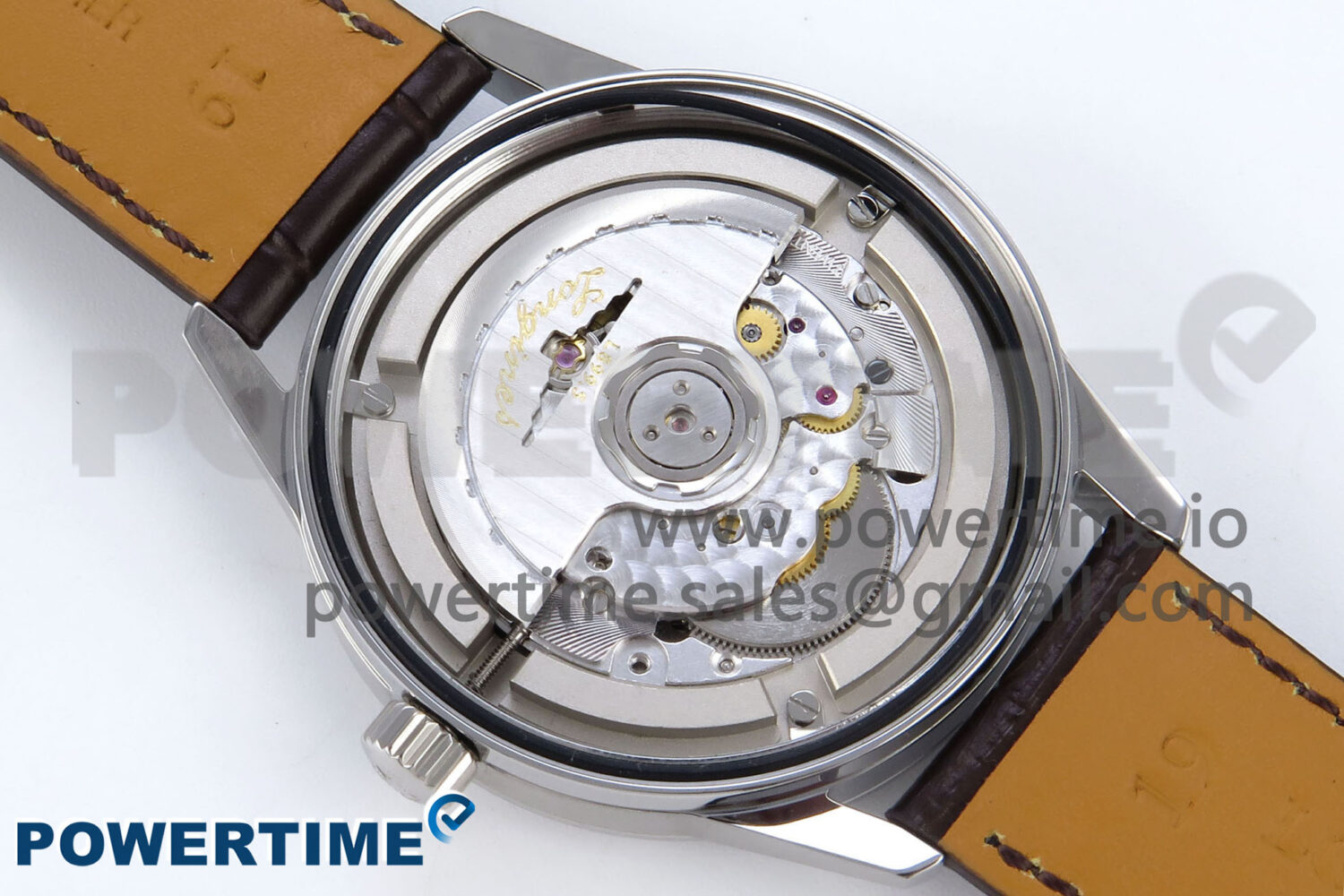 Flagship Heritage Moonphase SS APSF 1:1 Best Edition Silver/YG Dial on Brown Leather Strap A2892 - Image 12