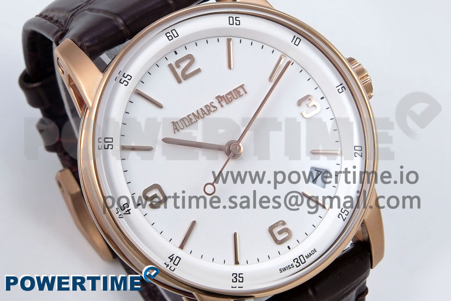 Code 11.59 RG 15210 APSF 1:1 Best Edition White Dial on Brown Leather Strap SA4302 Super Clone - Image 2