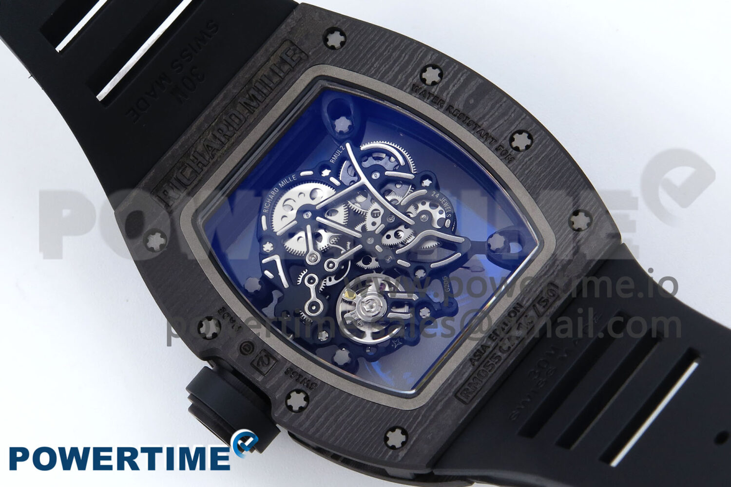RM055 NTPT APSF 1:1 Best Edition RG Bezel Black Crown on Rubber Strap RMUL2 Super Clone - Image 8