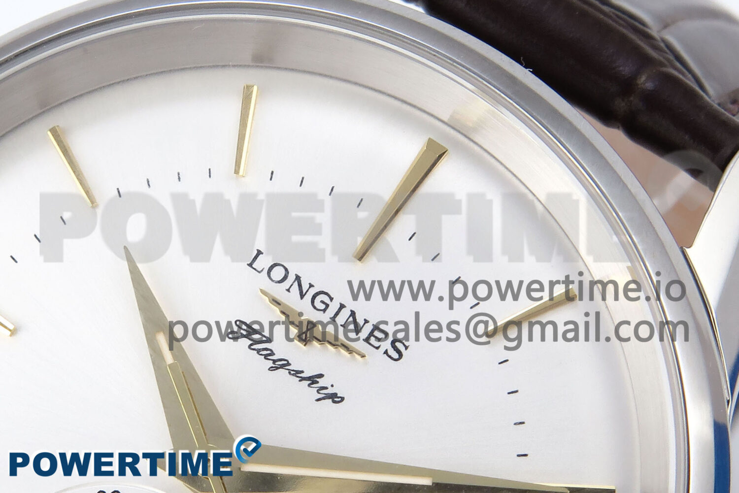 Flagship Heritage Moonphase SS APSF 1:1 Best Edition Silver/YG Dial on Brown Leather Strap A2892 - Image 4