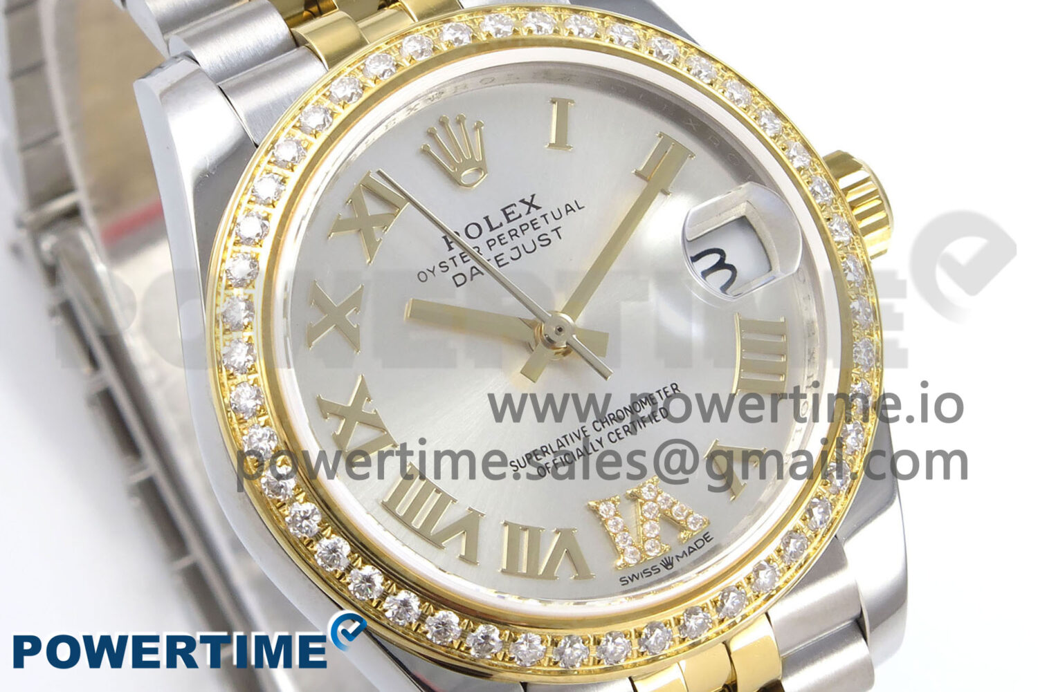 DateJust 31 278383RBR ARF 1:1 Best Edition 904L Steel Silver Roman Diamonds Dial on SS/YG Jubilee Bracelet HZ2236 - Image 2