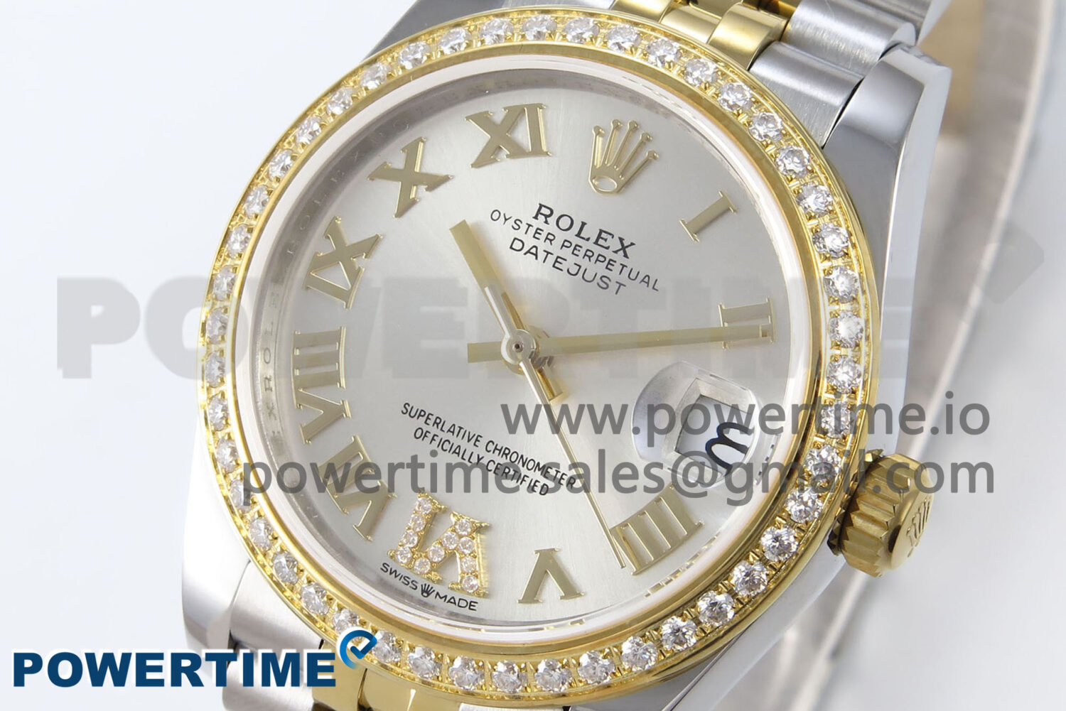 DateJust 31 278383RBR ARF 1:1 Best Edition 904L Steel Silver Roman Diamonds Dial on SS/YG Jubilee Bracelet HZ2236 - Image 3