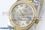 DateJust 31 278383RBR ARF 1:1 Best Edition 904L Steel Silver Roman Diamonds Dial on SS/YG Jubilee Bracelet HZ2236 - Image 3