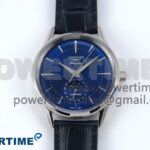 Flagship Heritage Moonphase SS APSF 1:1 Best Edition Blue Dial on Blue Leather Strap A2892