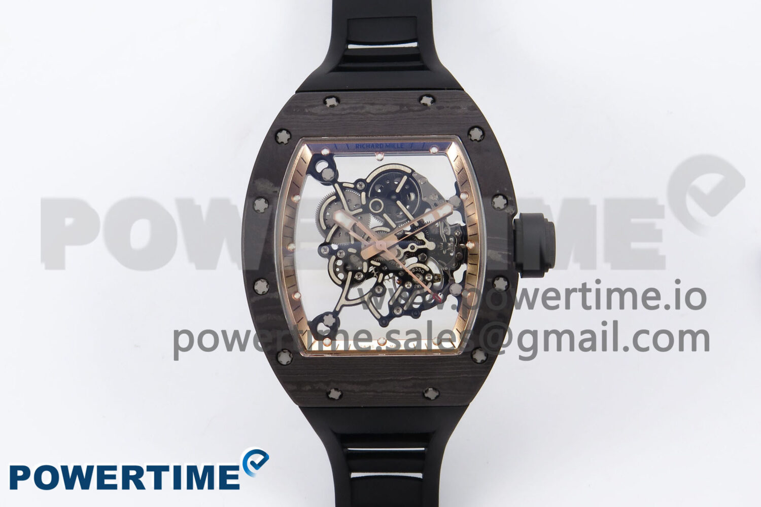 RM055 NTPT YSF 1:1 Best Edition RG Bezel Black Crown on Black Rubber Strap RMUL2 Super Clone - Image 1
