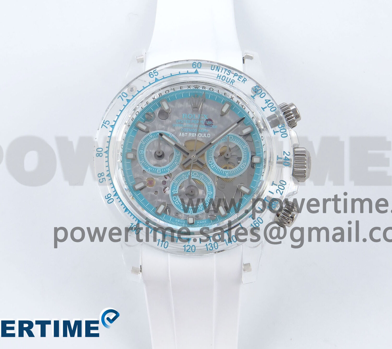 Daytona AET Remould N6F 1:1 Best Edition Blue Dial on Rubber Strap SA4130