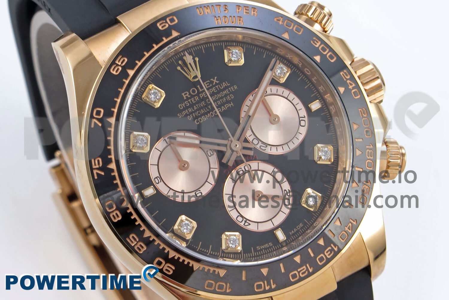 Daytona 126515 RG Clean 1:1 Best Edition Black/RG Diamonds Dial on Oysterflex Strap SH4131 - Image 2