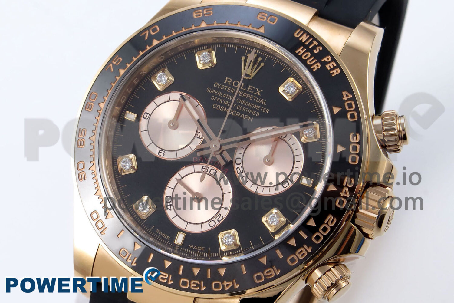 Daytona 126515 RG Clean 1:1 Best Edition Black/RG Diamonds Dial on Oysterflex Strap SH4131 - Image 3