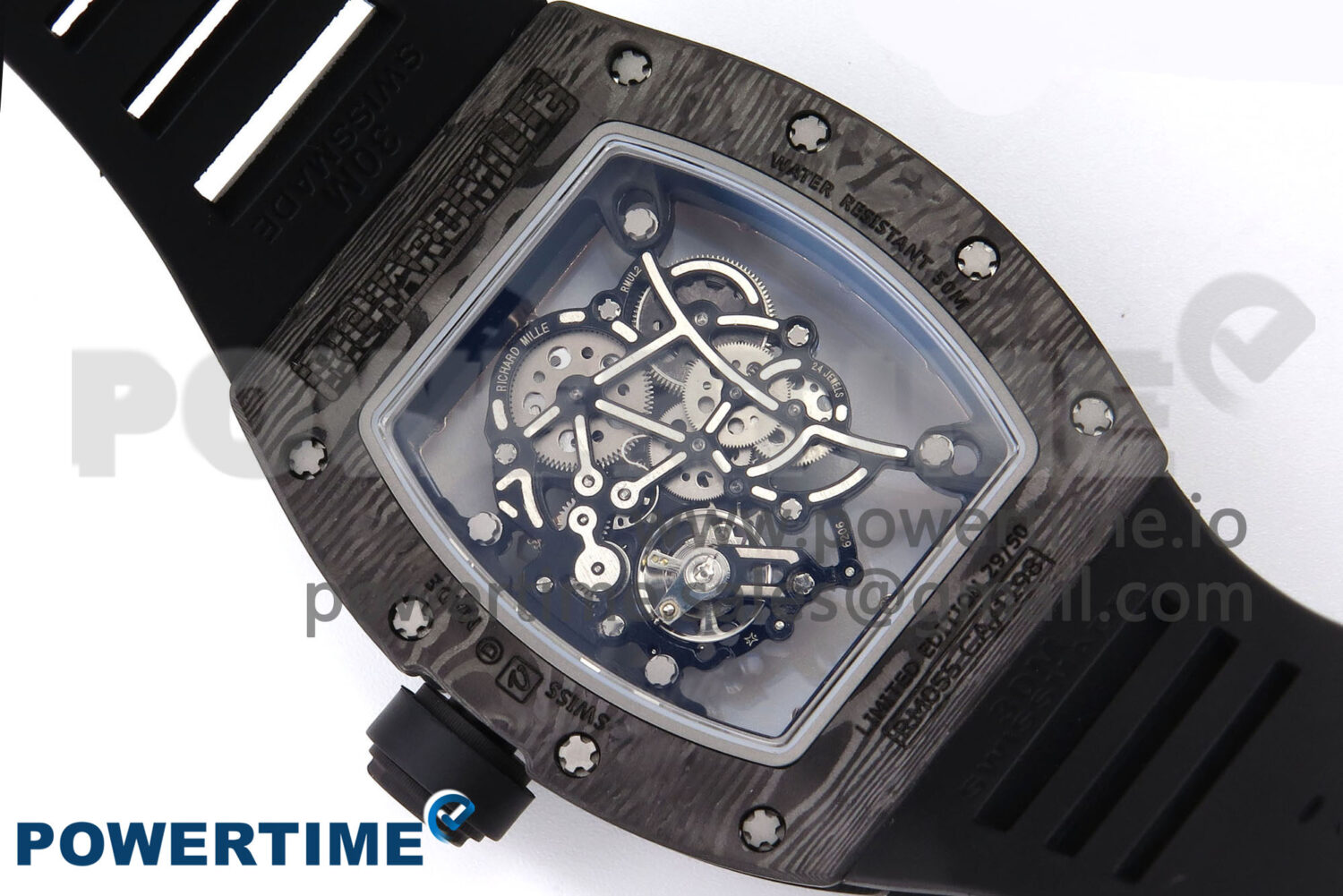 RM055 NTPT YSF 1:1 Best Edition RG Bezel Black Crown on Black Rubber Strap RMUL2 Super Clone - Image 6