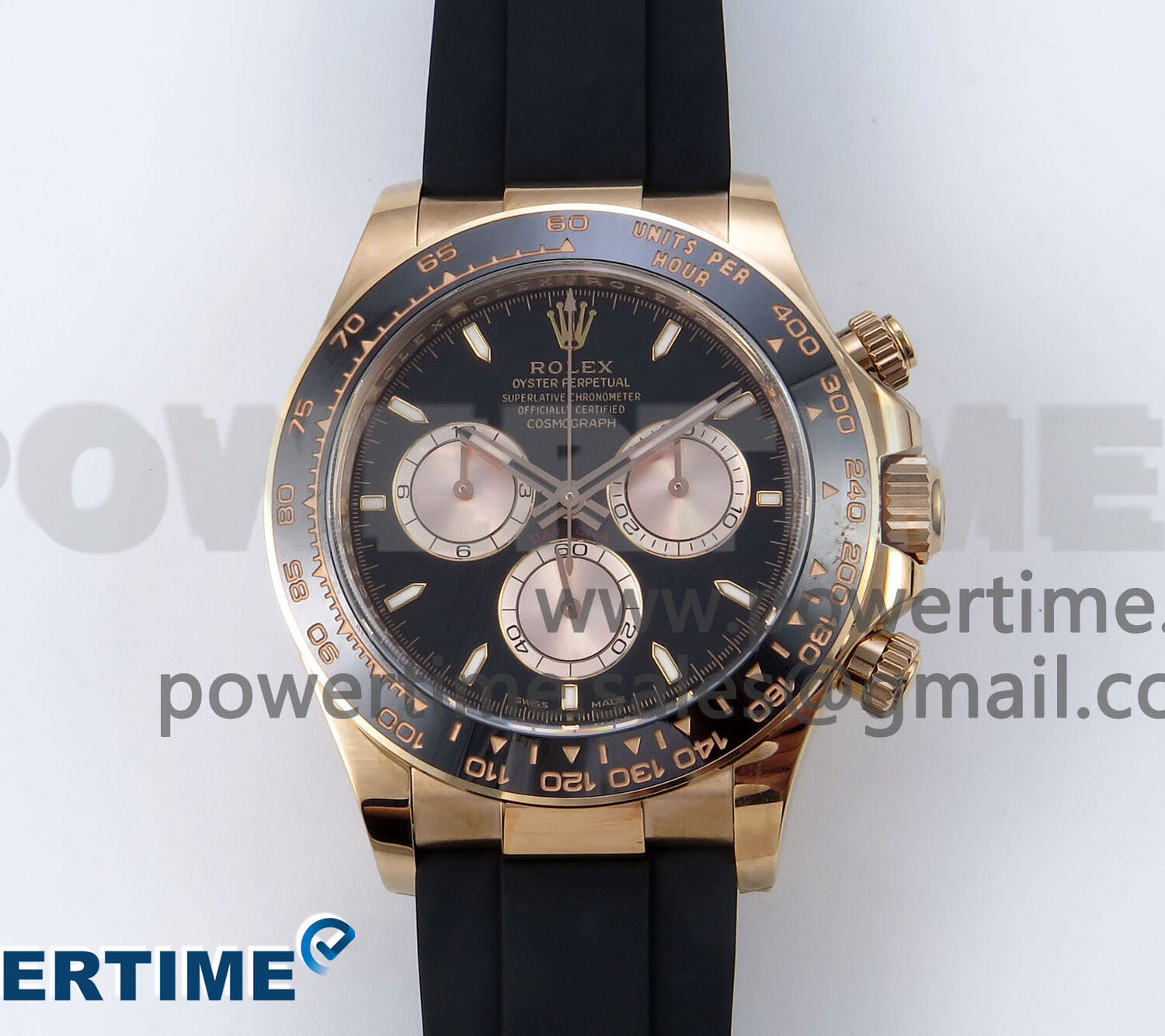 Daytona 126515 RG Clean 1:1 Best Edition Black Ceramic Bezel Black Stick Dial on Oysterflex Strap SH4131