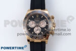 Daytona 126515 RG Clean 1:1 Best Edition Black Ceramic Bezel Black Stick Dial on Oysterflex Strap SH4131